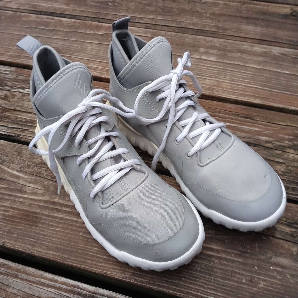 Adidas Mens Tubular X AF3934 Gray Basketball Shoes Sneakers Size 7M. Left shoe h